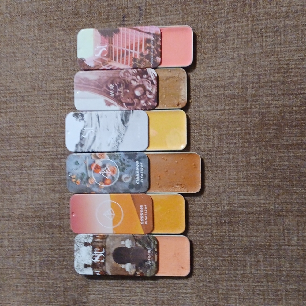 6 tins brand new or swatched saling as a bundle Muse cinnamon wheat grapefruit
